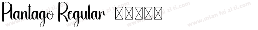 Plantago Regular字体转换